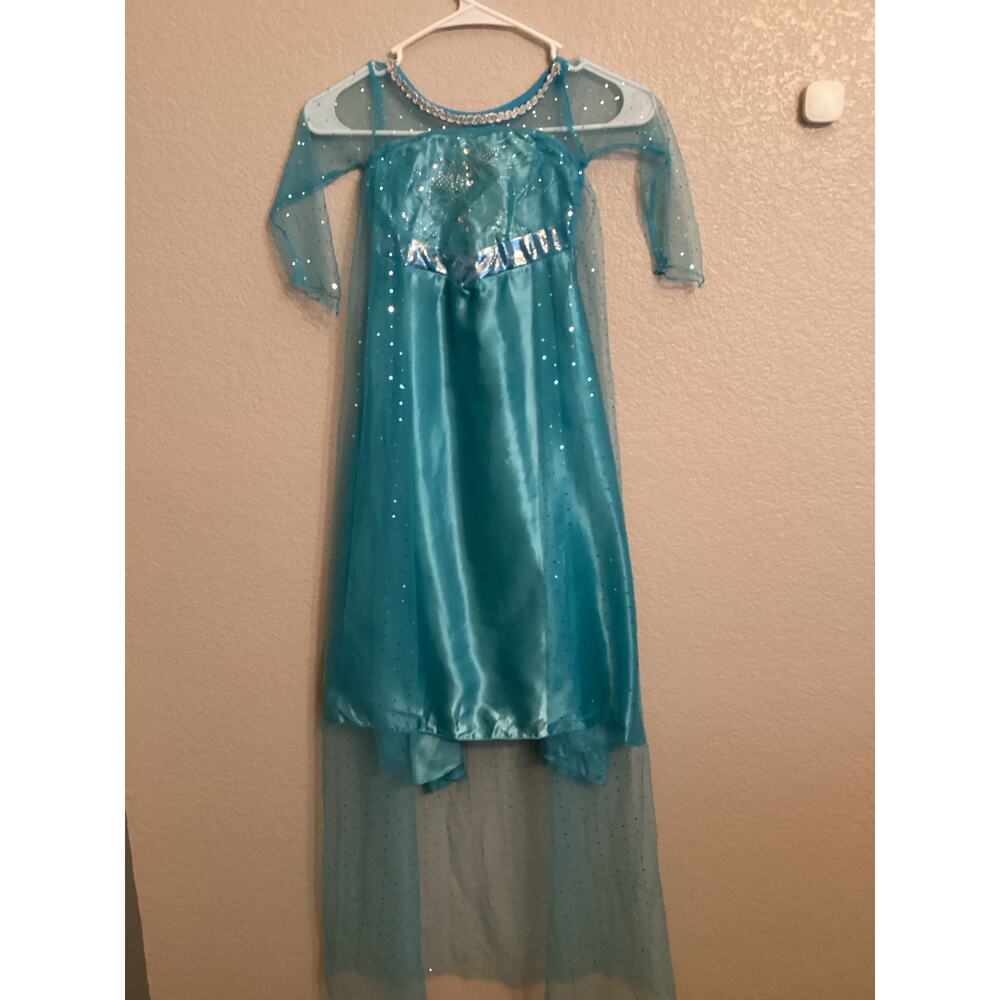 Frozen Queen Elsa Ice Castle Disney Inspired Blue Dress XS 100